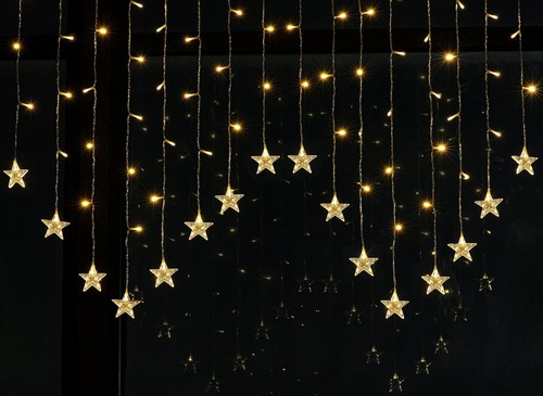Lichtervorhang sterne 2x1m - lichtervorhang,