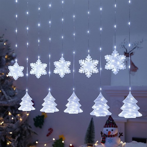 Schneeflocken lichtervorhang - schneeflocken,