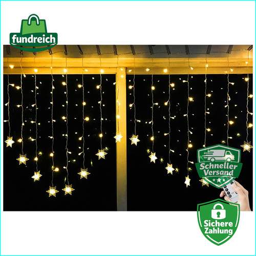 Lichtervorhang schneeflocken - lichtervorhang,