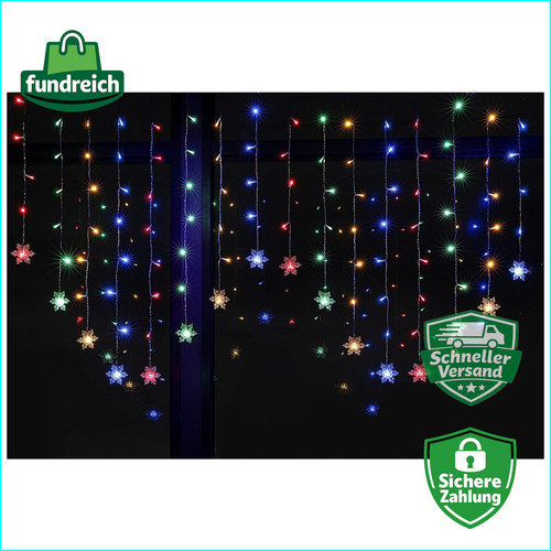 Lichtervorhang schneeflocken - lichtervorhang,