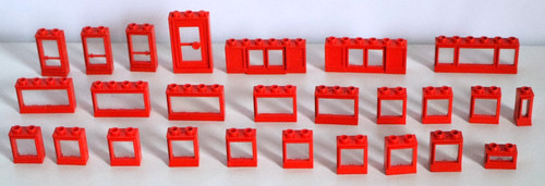 Lego fenster türen - türen, rot