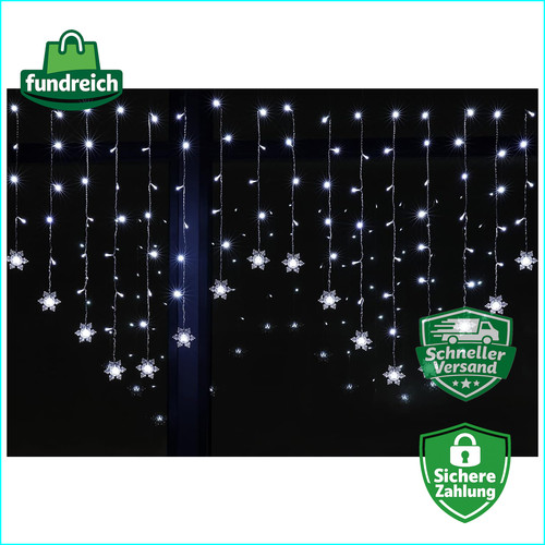 Lichtervorhang schneeflocken - lichtervorhang,