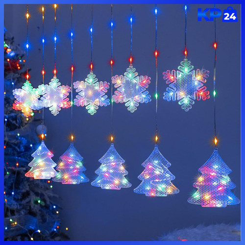 Lichtervorhang schneeflocken - lichtervorhang,