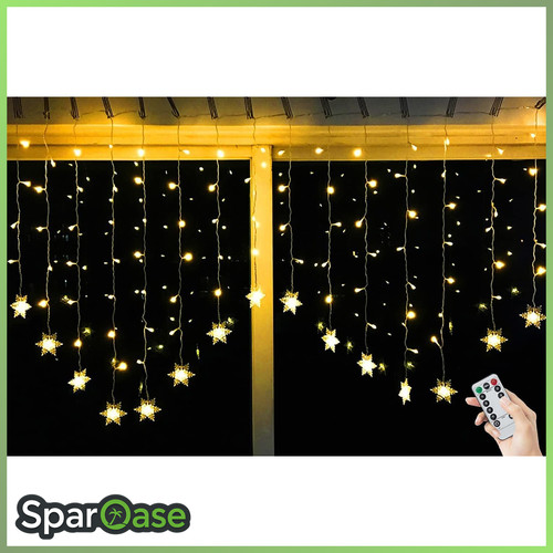 Lichtervorhang schneeflocken - lichtervorhang,