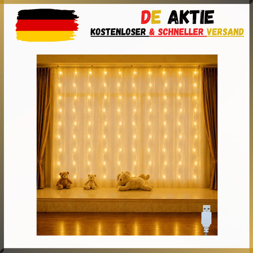 Lichtervorhang innen led - lichtervorhang, usb